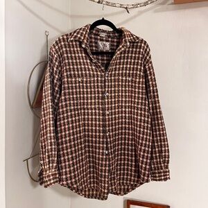 Men's Brown Plaid Shirt